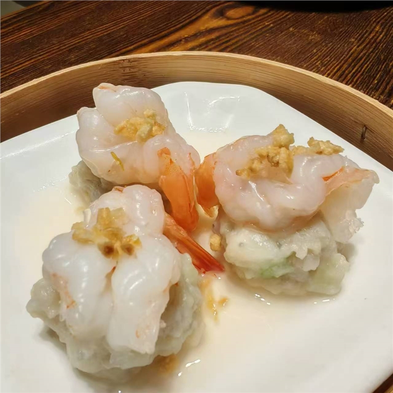 凤尾虾蒸鱼滑 桂林味道制造 实拍菜品