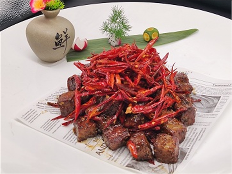 双椒雪花牛仔粒 桂林味道制造 实拍菜品